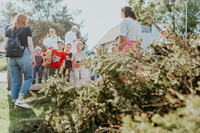 outdoor educational activity with children